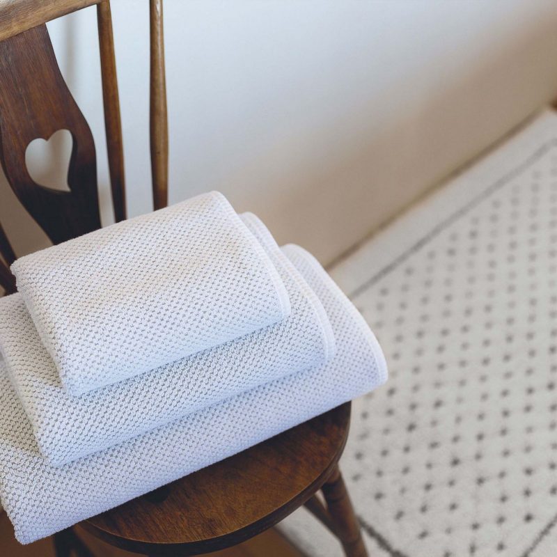 Handdukar Linen Waffle Vit Miljö